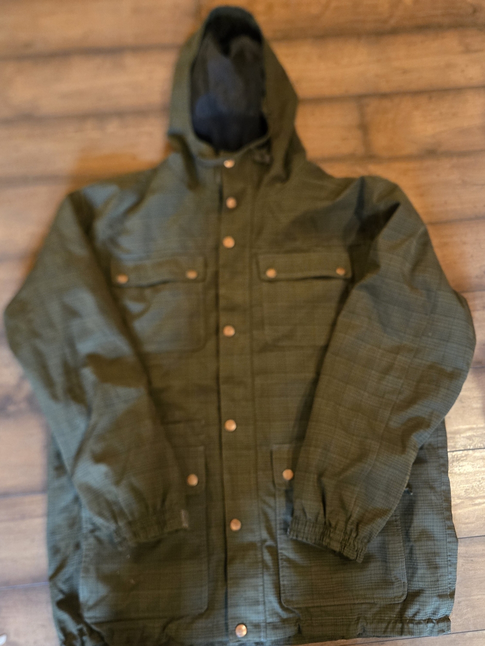 Aperture Men’s XL 10K Waterproof Plaid Ski Snowboard Jacket Olive Green